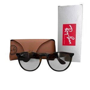 NIB Authentic Ray-Ban Light Erika Polarized Havana Sunglasses w/Gradient Lenses